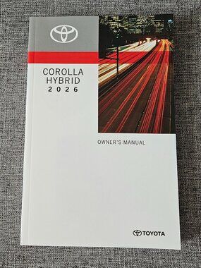 2026 TOYOTA COROLLA HYBRID Owner's Manual OM12W12U 01999-12W12